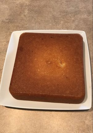 A picture of Fluffy Homemade Vanilla Cake.