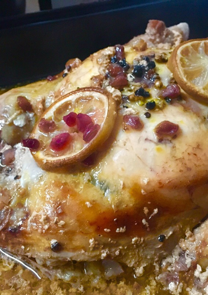 Una foto de Pollo relleno en Slow cooker para Navidad🌲