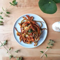 A picture of Spicy baked courgette.