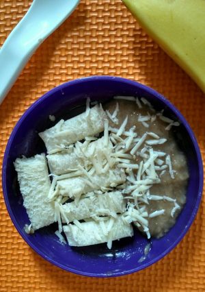 Foto resep MPASI Snack 8mo+ Roti Pisang Keju