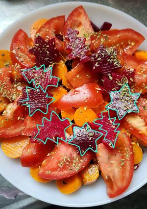 Una foto de Ensalada navideña - Para esos días de calor