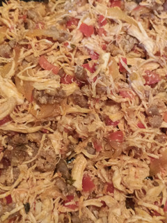Una foto de Tinga de pollo con chorizo