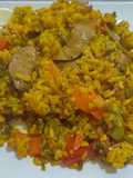 Arroz con hígados de conejo