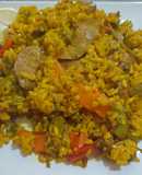 Arroz con hígados de conejo