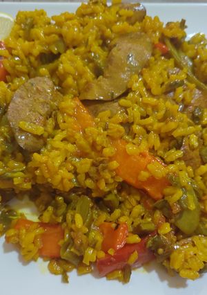 Una foto de Arroz con hígados de conejo