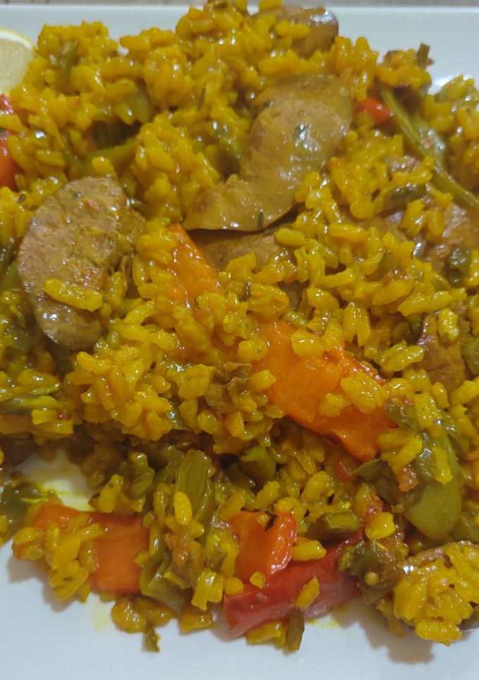 Una foto de Arroz con hígados de conejo