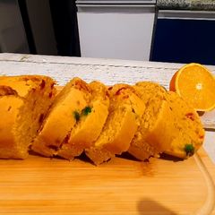 A picture of Eggless Orange Cake.