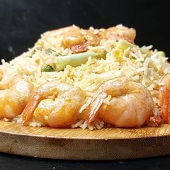 A picture of Tom yum shrimp rice.
