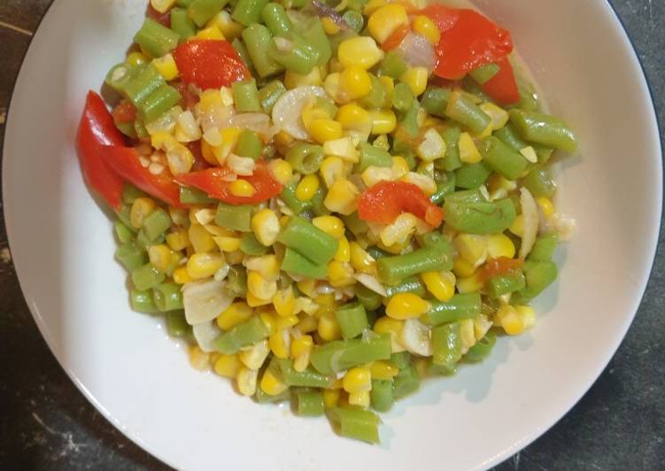 Cara mudah mengolah Orak Arik Buncis Jagung Manis Lezat