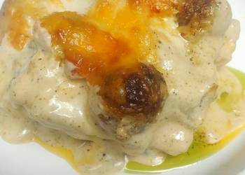 Popular Cuisine Alfredo Meatball Lasagna with Pesto Restaurant Style Popular Cuisine Alfredo Meatball Lasagna with Pesto Restaurant Style