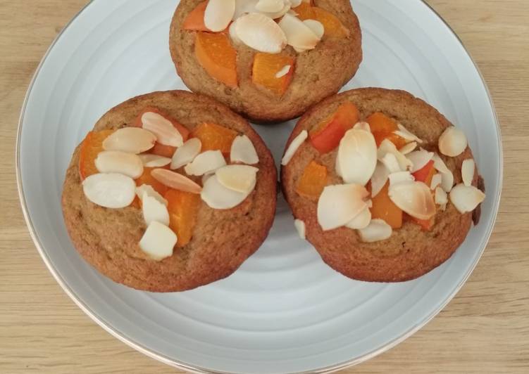 Muffins banane abricots