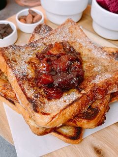 肉桂蘋果醬可可法式吐司 的食譜成品照片