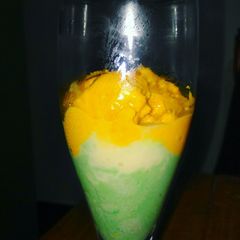 A picture of Tricolour rajbhogicecream.