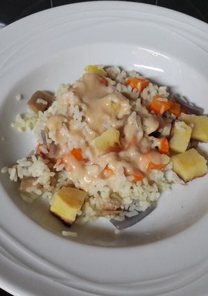 Una foto de Arroz verde vegano 🍚