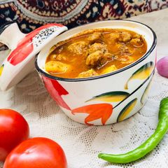 A picture of Aloo Soya Chunks.