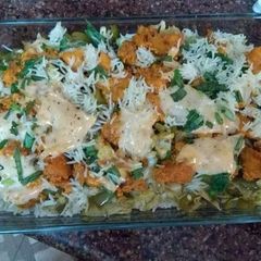 A picture of Creamy chicken rice.
