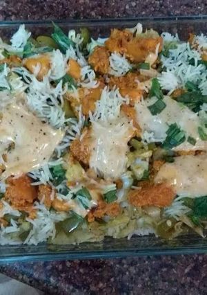 A picture of Creamy chicken rice.