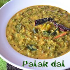 A picture of PALAK DAL (Spinach Dal/Palakoora Pappu).