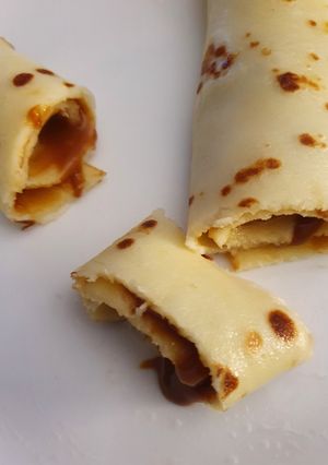 Una foto de Panqueques sencillos 🤗 con harina de arroz 🍚