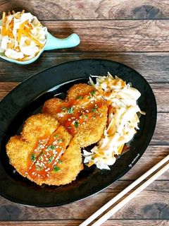 Foto resep Tahu Oatmeal Katsu & Salad HokBen