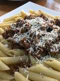 Penne a la Boloñesa con el toque Sonorense