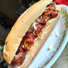 A picture of Vegan BBQ Shredded "Jackfruit Meat" Sub Sandwiches.