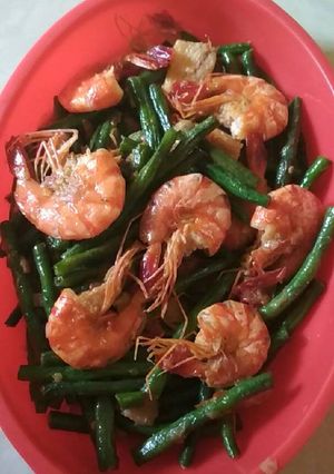 Foto resep Tumis Udang Kacang Panjang Pedas