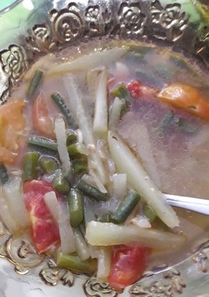 Foto resep Sayur labu siam kacang panjang simpel