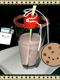 Una foto de Batido de fresa