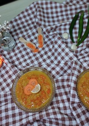 عکسی از دستور سوپ هویج و دال عدس
