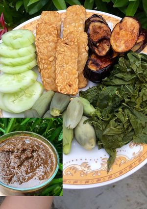 Foto resep Pecel sayur bumbu kacang simple