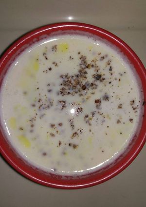 A picture of Garden cross seeds (halim) kheer or payasam.