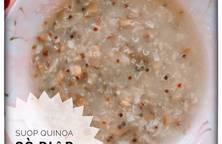 Soup quinoa sò điệp nấm hương