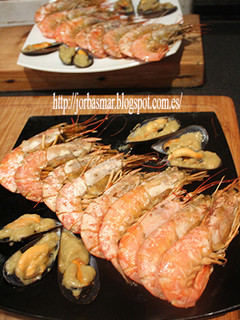 Una foto de Gambones con mejillones