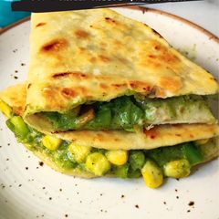A picture of Corn Chilli Cheese Quesadillas.