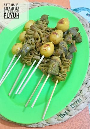 Foto resep Sate Usus, Ati Ampela & Telur Puyuh Angkringan
