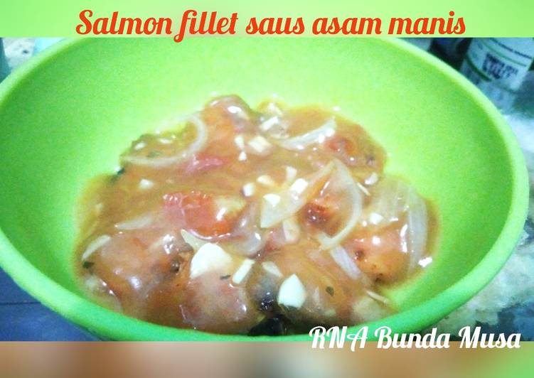 Resep Salmon Fillet Saus Asam Manis Lezat