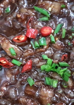 Hình của món Thịt ba rọi kho mắm ruốc.