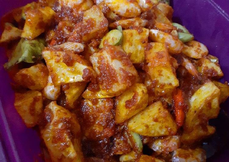 Resep Sambal goreng upet(Udang PETe)🦐🤩, Lezat