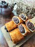 Roti tawar goreng isi vla coklat
