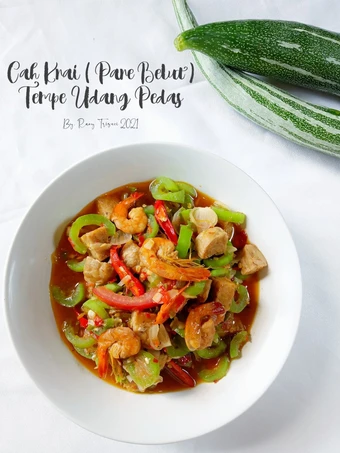 Cara Mudah Membikin Resep CAH KRAI (PARE BELUT) TEMPE UDANG PEDAS yang Uenak Anti Ribet, Bikin Ngiler