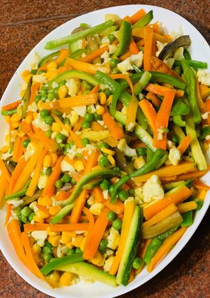 A picture of Stir fry vegetables.