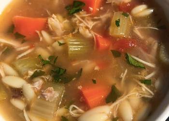 Ready to Serve Chicken Orzo Soup Savory Delicious