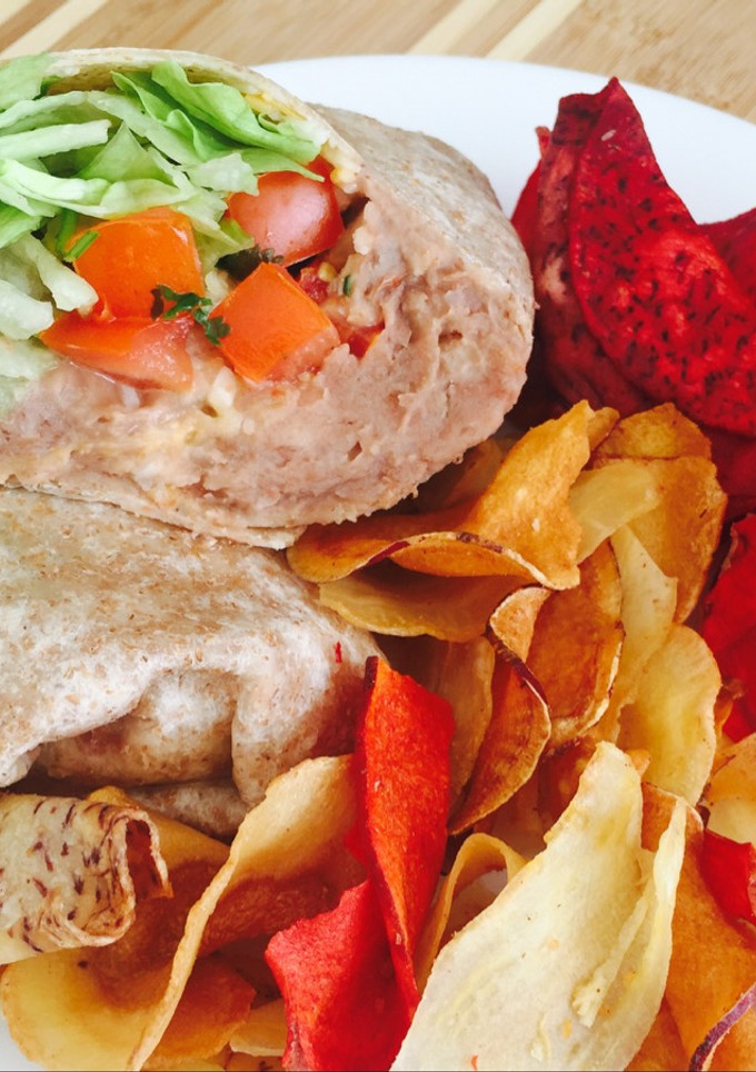 Una foto de "Wrap" de Frijoles Refritos