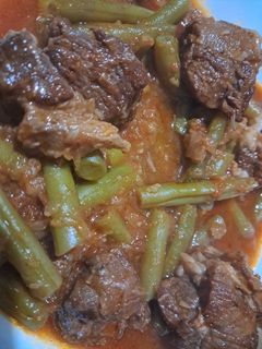 صورة لوصفة لوبيا خضرا باللحم