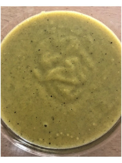 Una foto de Crema de calabaza y espinacas