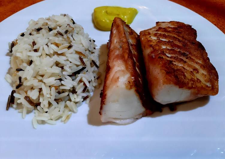 Hake and wild rice