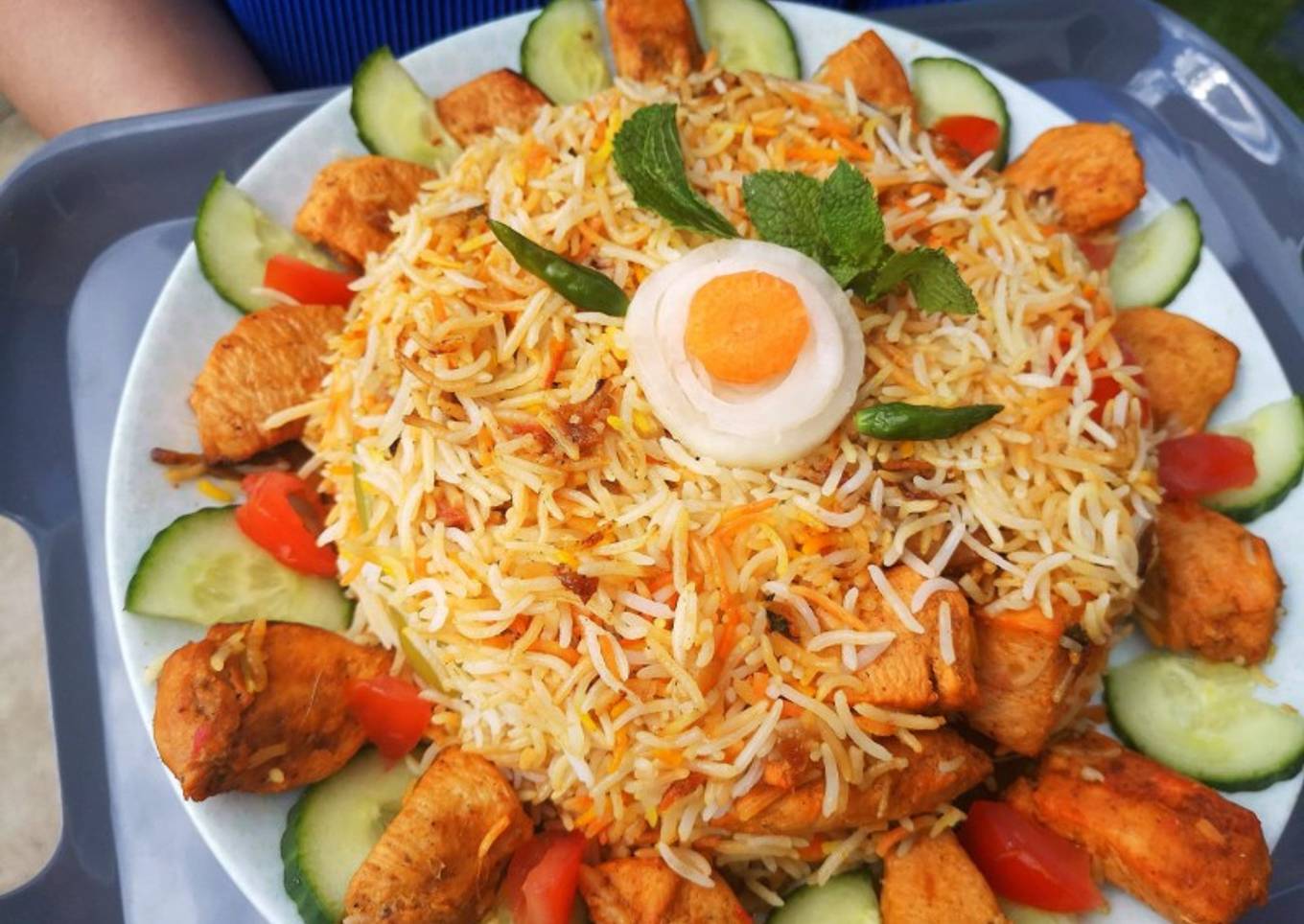 Chicken tiqqa biryani