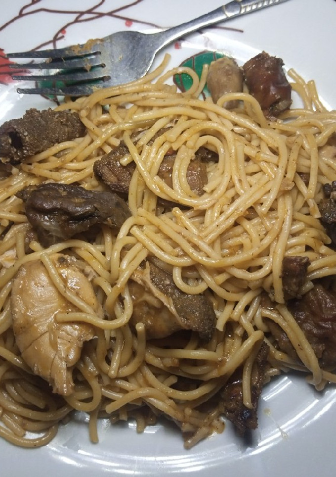 A picture of Assorted meat jollof.