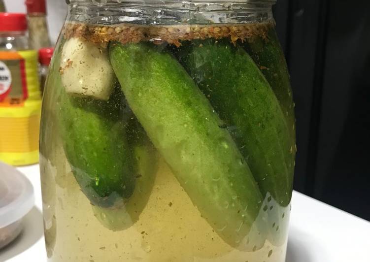 Recipe of Any-night-of-the-week Pickled cucumber #lactofermentation